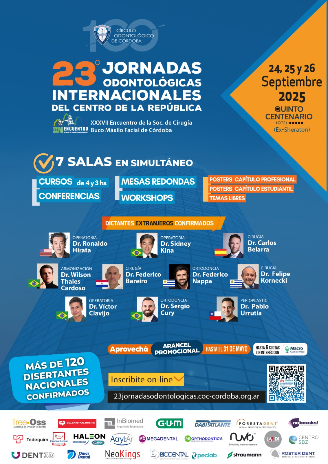 Se vienen las 23° Jornadas Odontológicas Internacionales del Centro de la República
