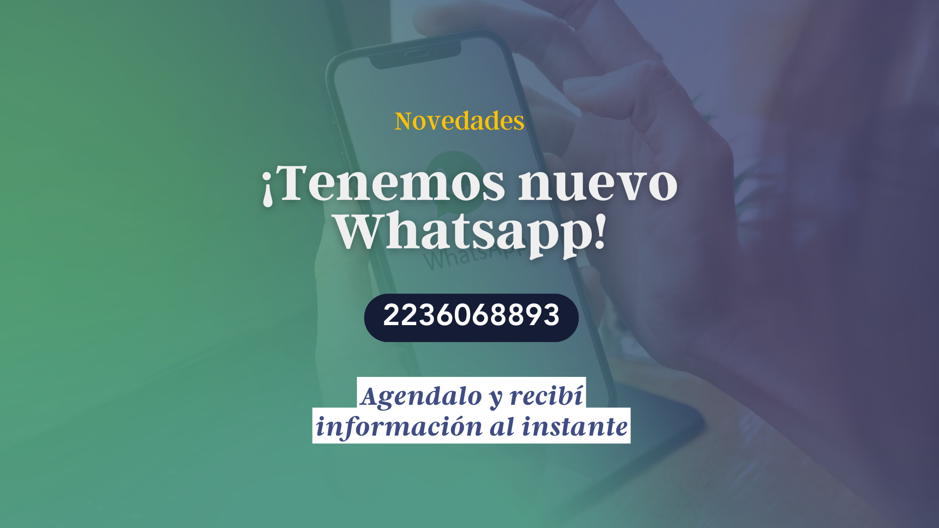 ¡Tenemos nuevo WhatsApp!
