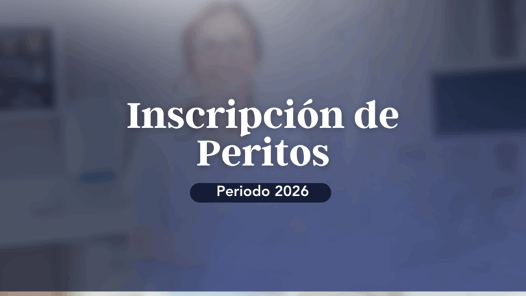 Inscripción de Peritos – Periodo 2026