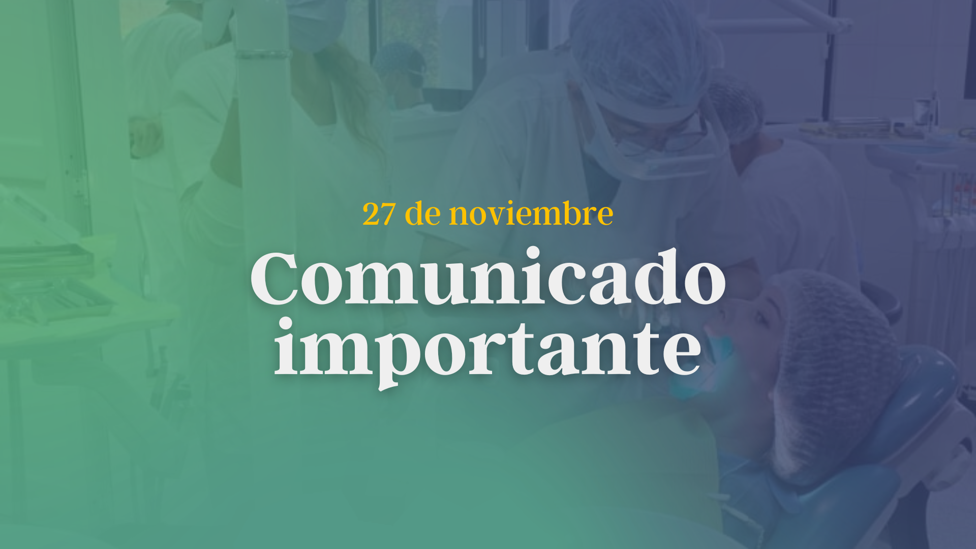 Comunicado importante
